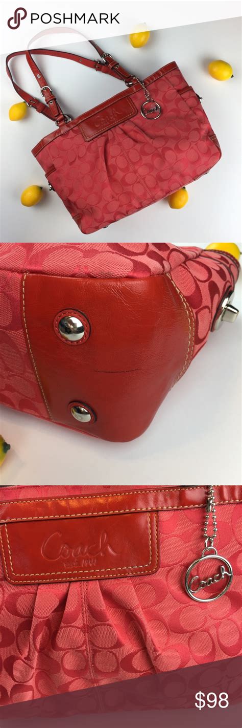 cherry red purse - cherry red coach bag.